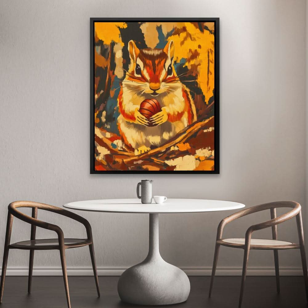 Chipmunk Nut Treasure - Oversized Baby Animal Canvas Wall Art