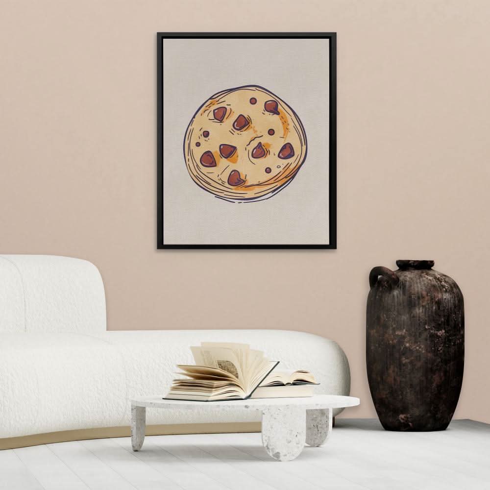Chocolate Chip Cookie - Large Modern Canvas Print