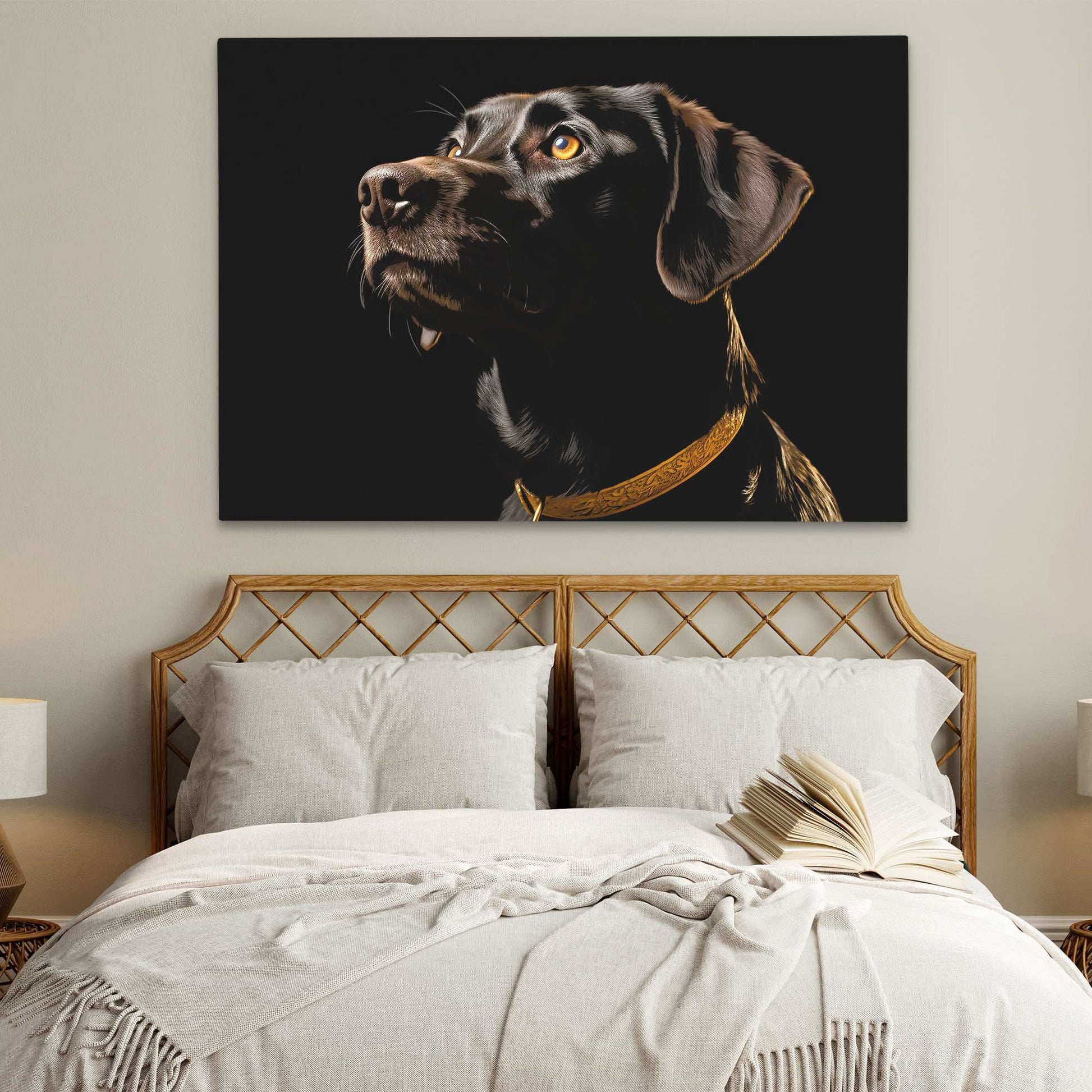 Chocolate Gaze - Black Canvas Wall Art
