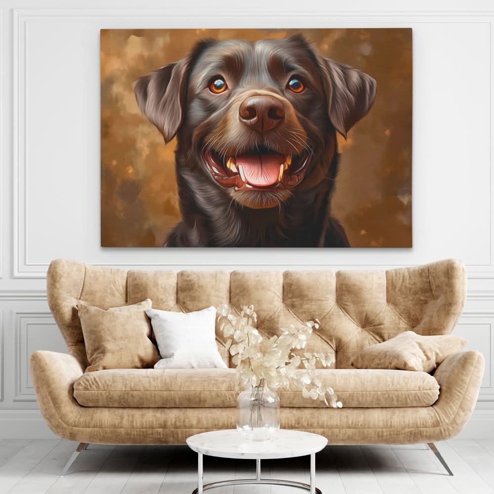 Chocolate Smiles - Brown Canvas Wall Art