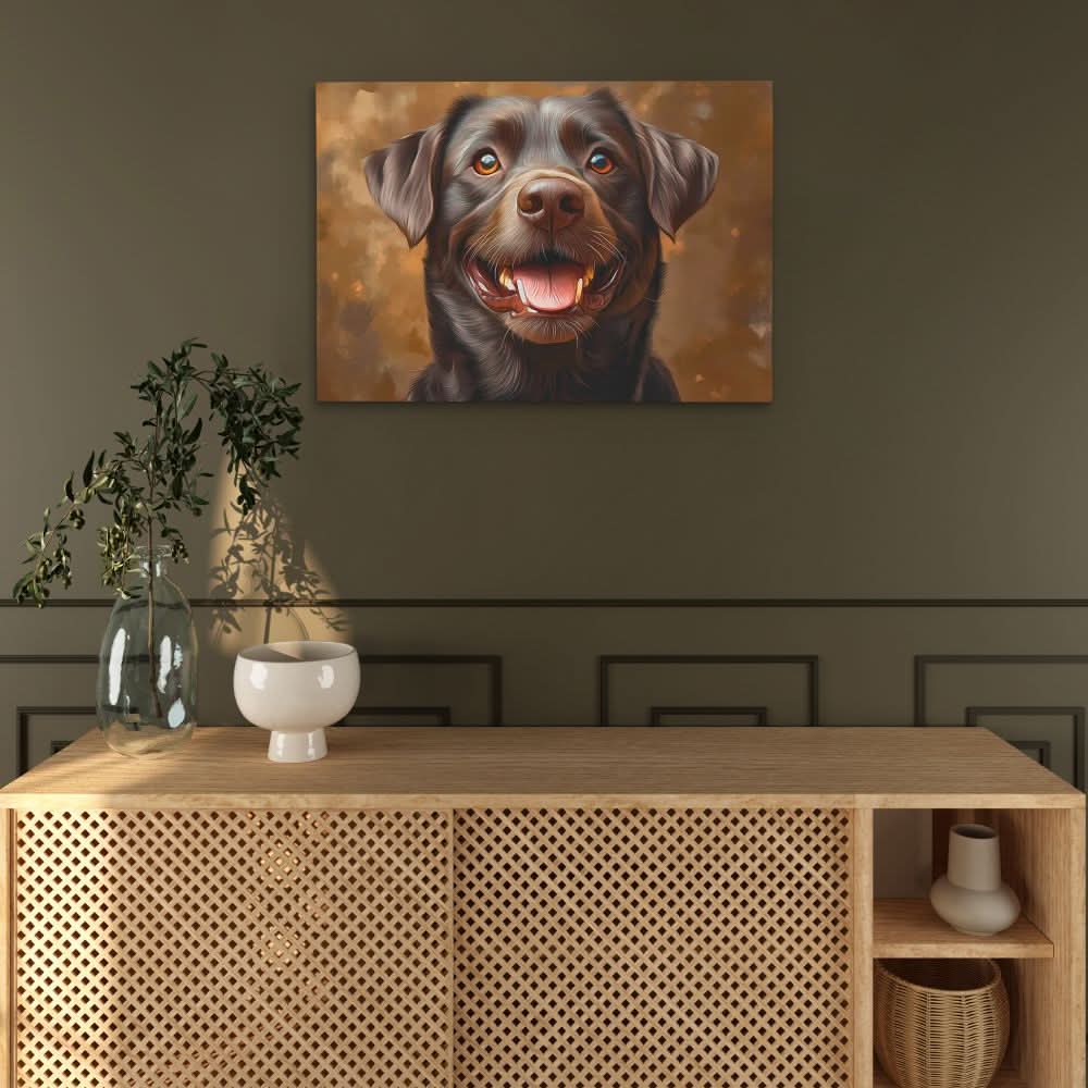 Chocolate Smiles - Brown Chocolate Lab Canvas Print