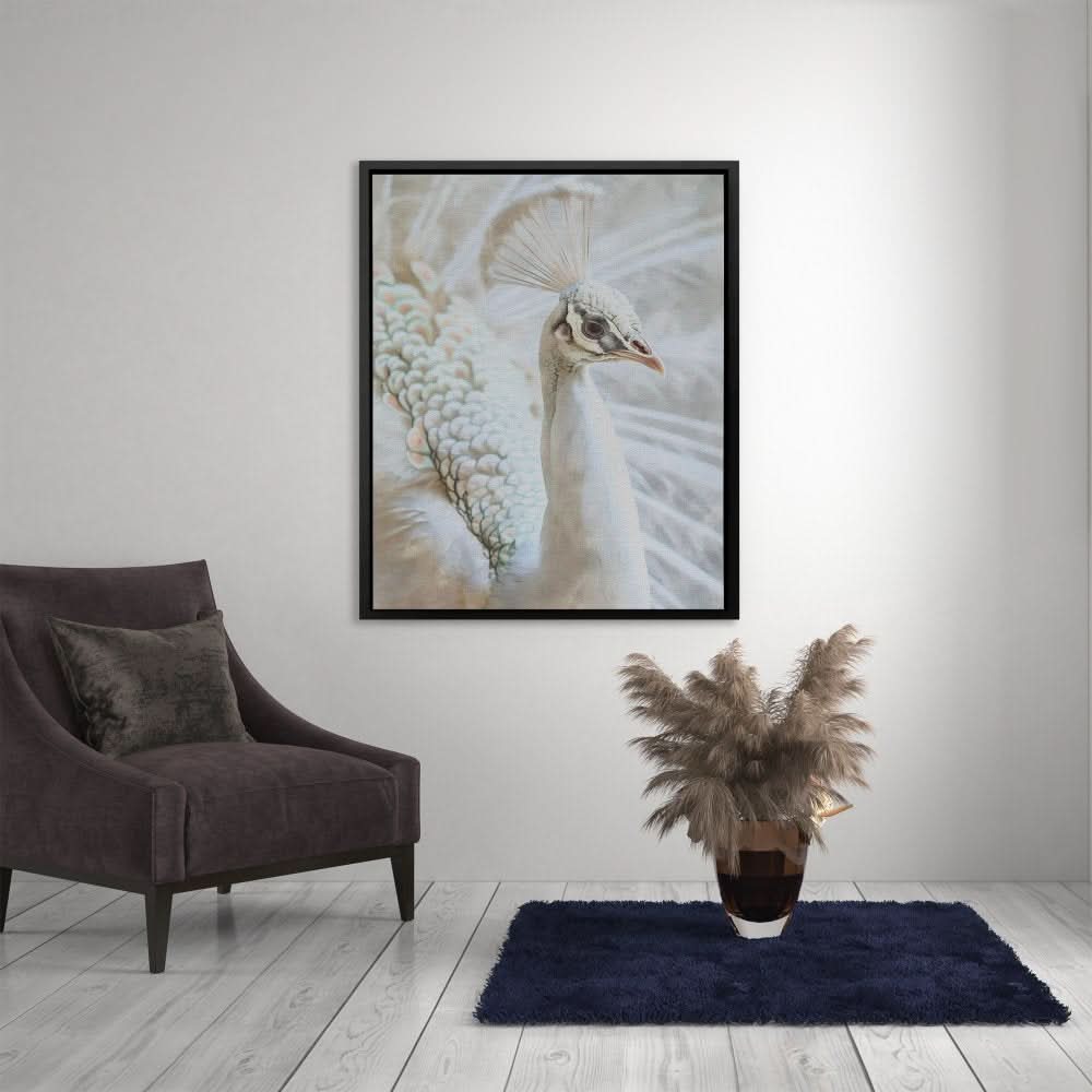 Chromatic Peacock - Neutral Wall Art for Home Office