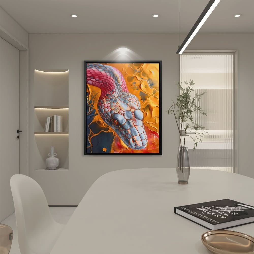 Chromatic Snake - Large Abstract Canvas Print