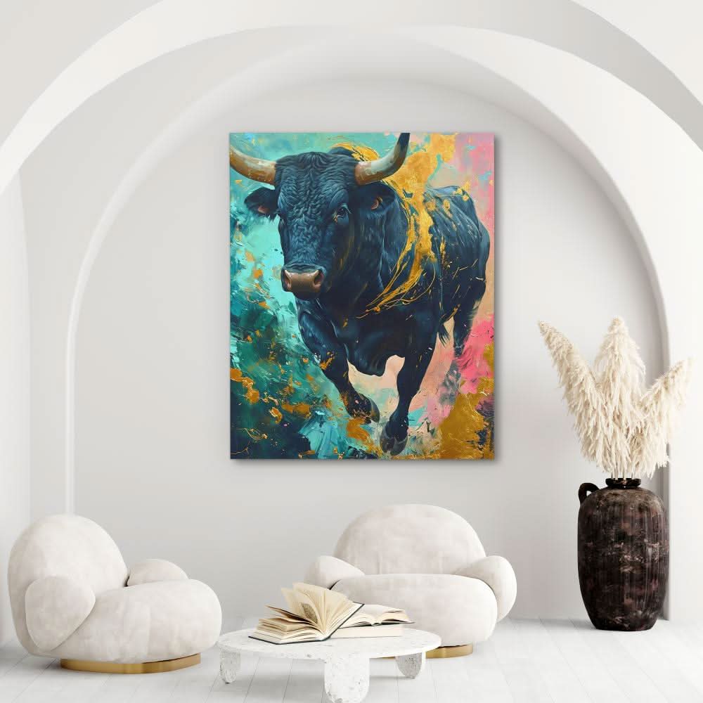 Chromatic Stampede - Large Canvas Print