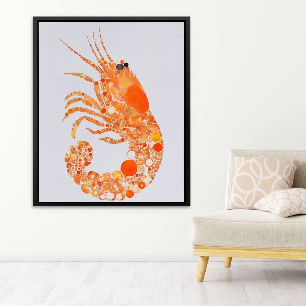 Citrus Shrimp - Coastal Art for Dining Room