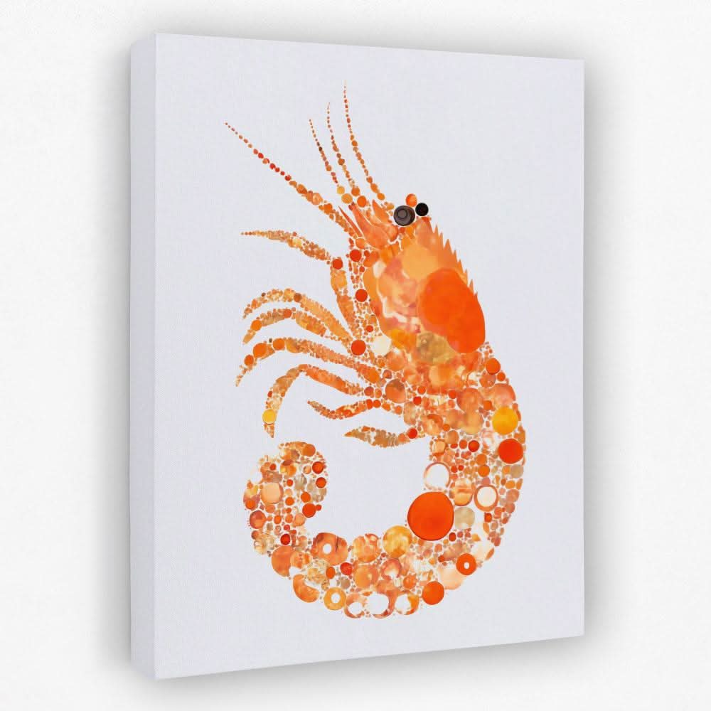 Citrus Shrimp - Coastal Canvas Wall Art