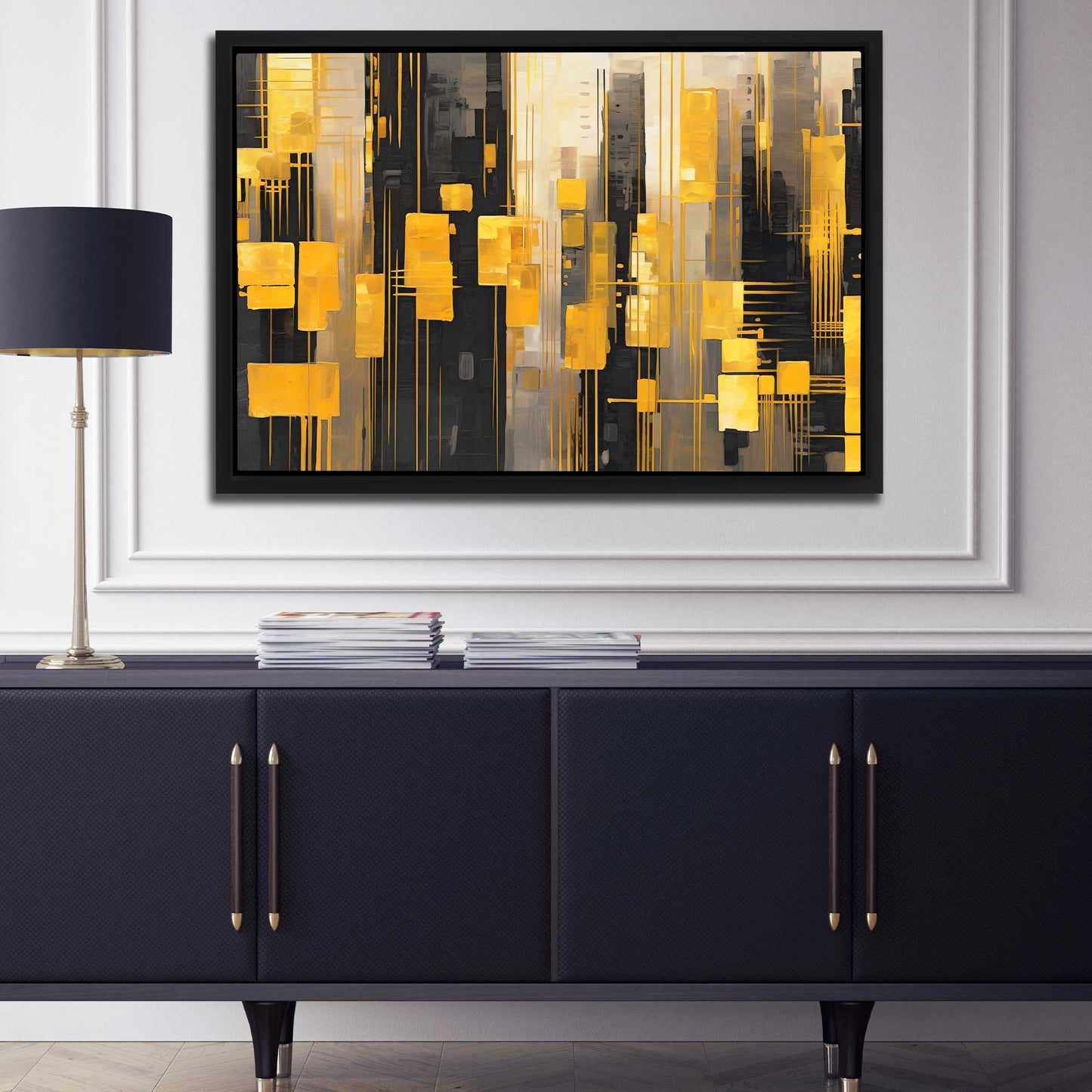 City of Candlesticks - Wall Street Wall Art in Black Frame