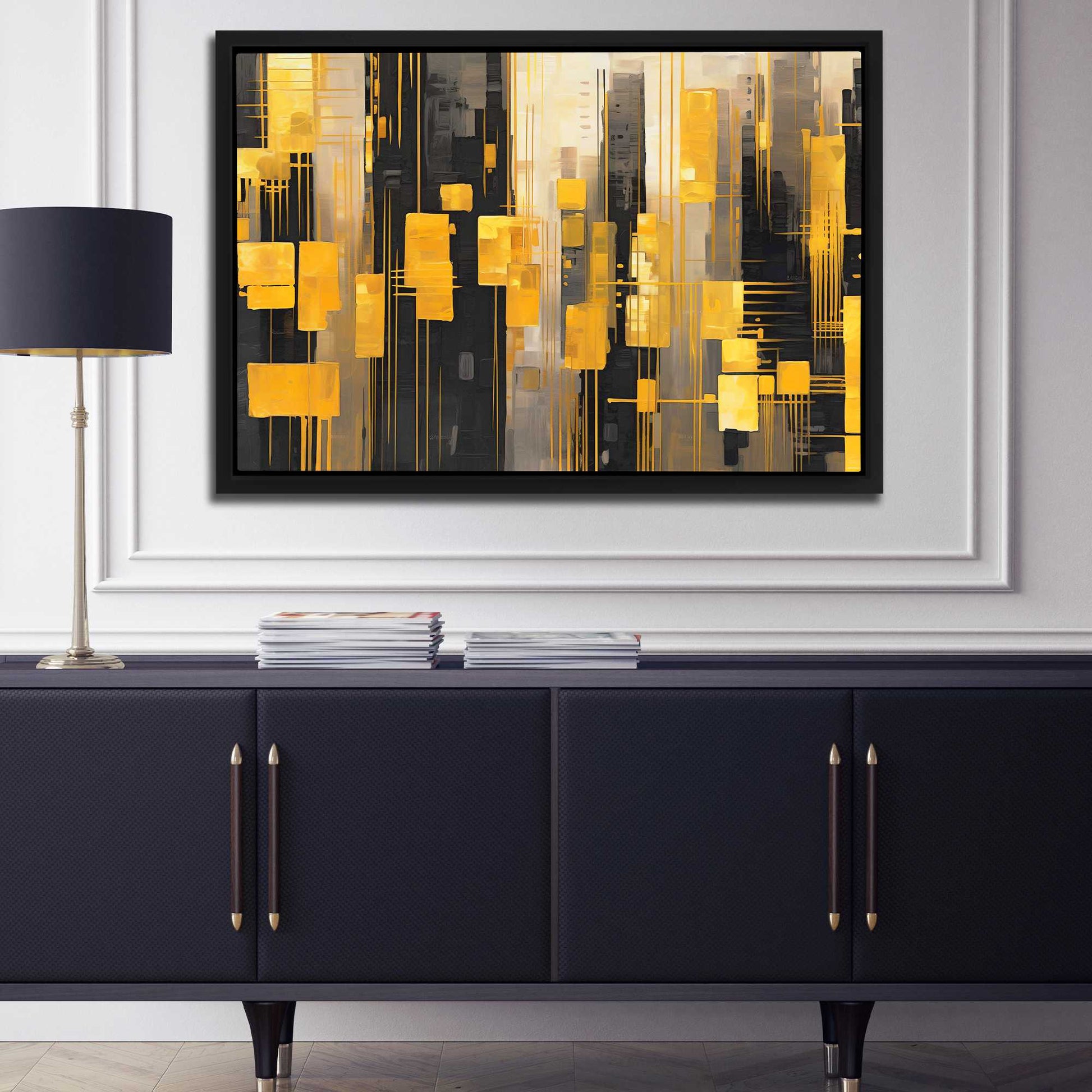City of Candlesticks - Wall Street Wall Art in Black Frame