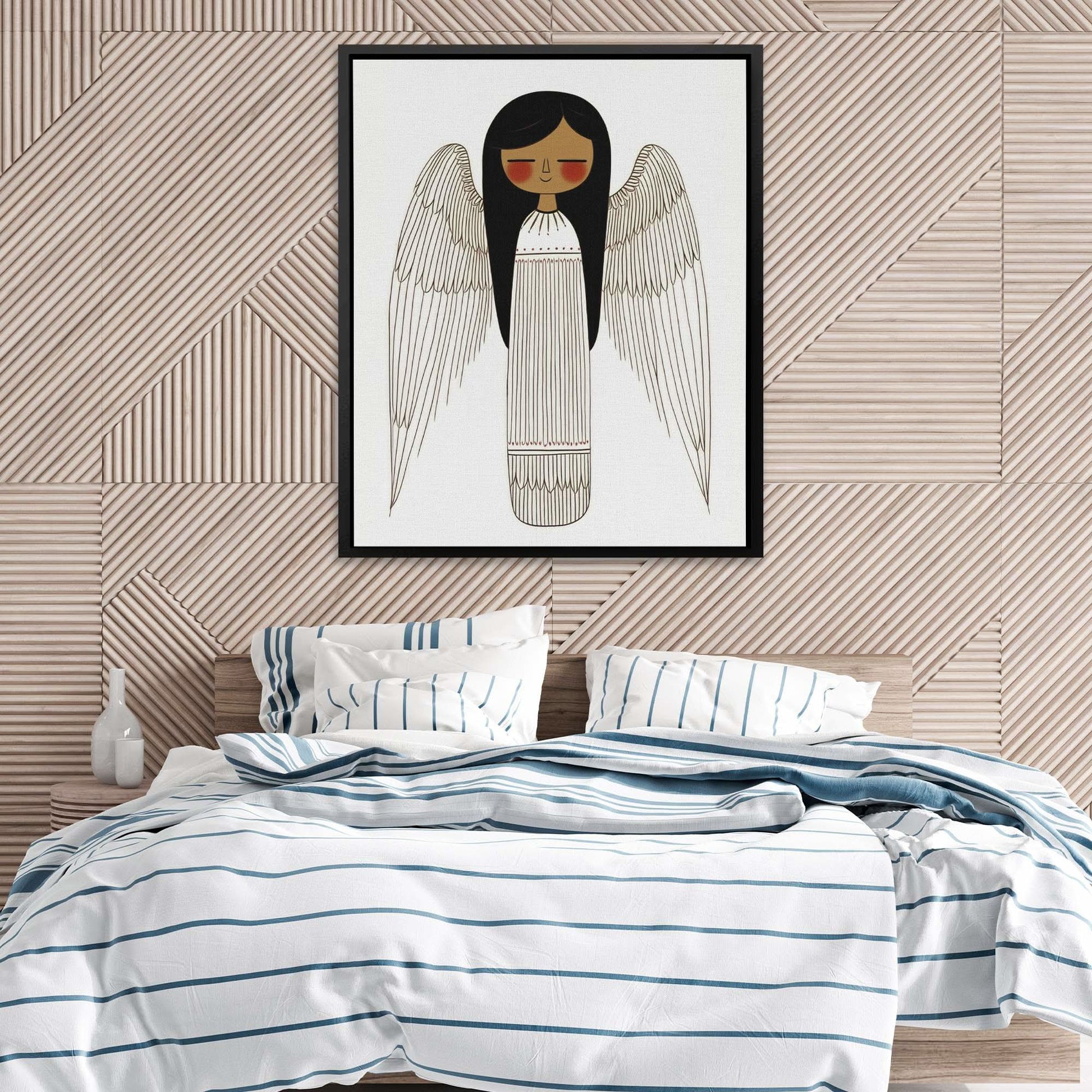 Classic Angel - White Wall Art