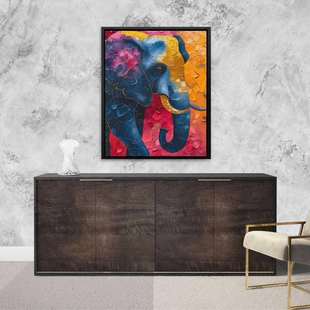 Classic Elephant - Contemporary Colorful Canvas Wall Art