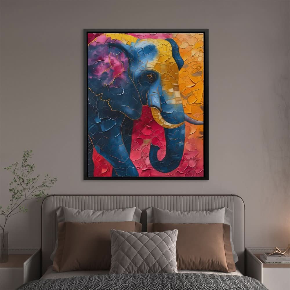 Classic Elephant - Large Abstract Canvas Print