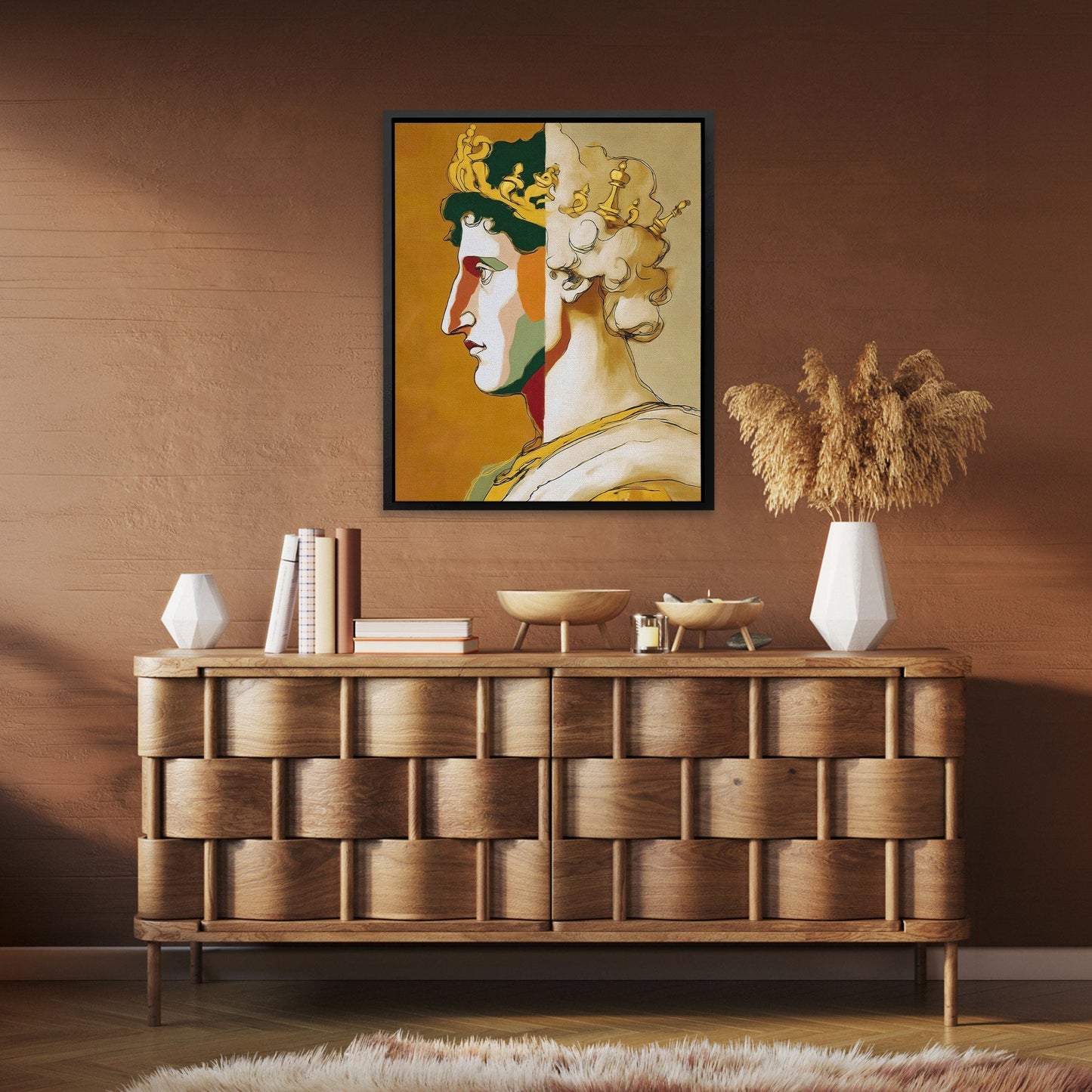 Classical Golden Profile - Luxury Wall Art