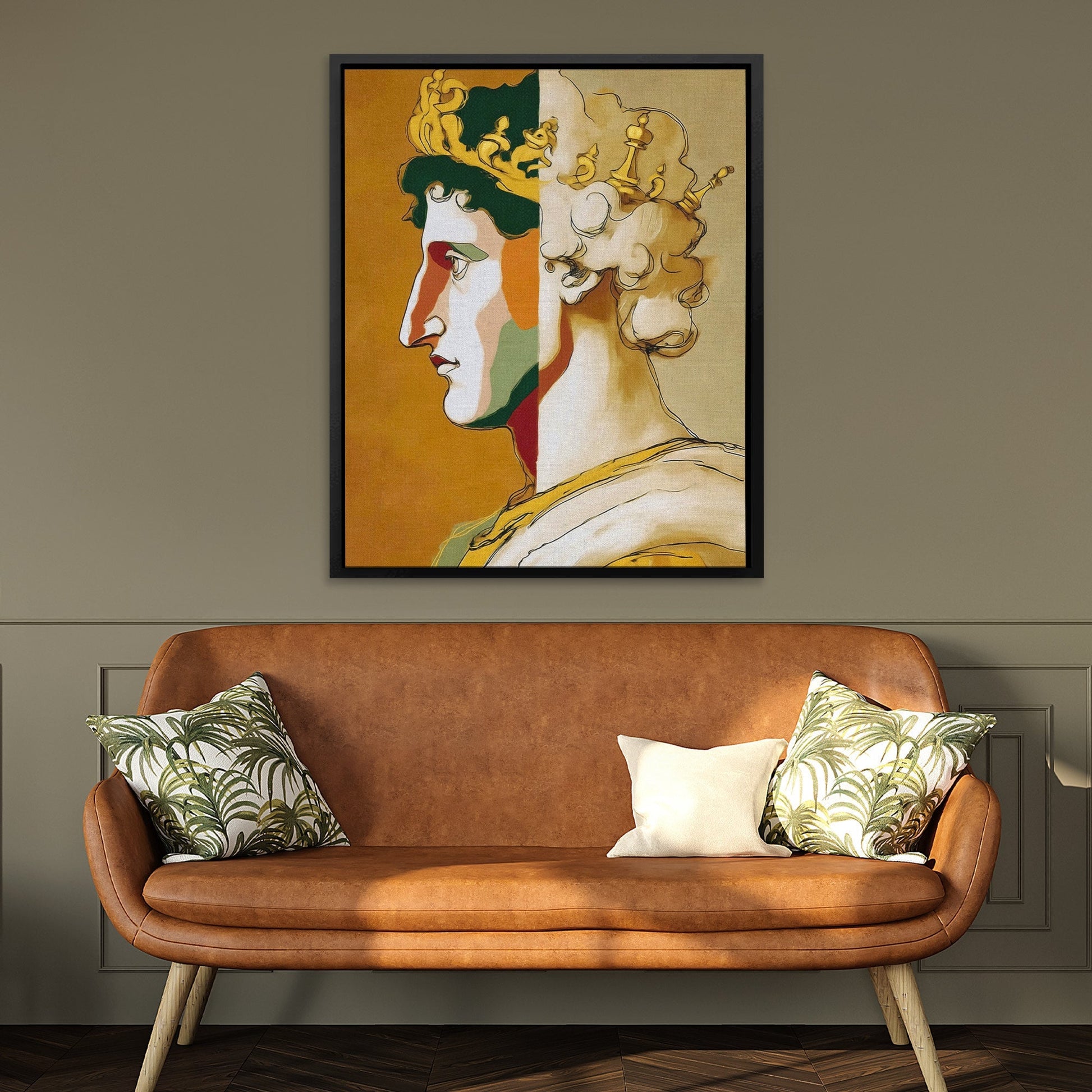 Classical Golden Profile - Luxury Wall Art