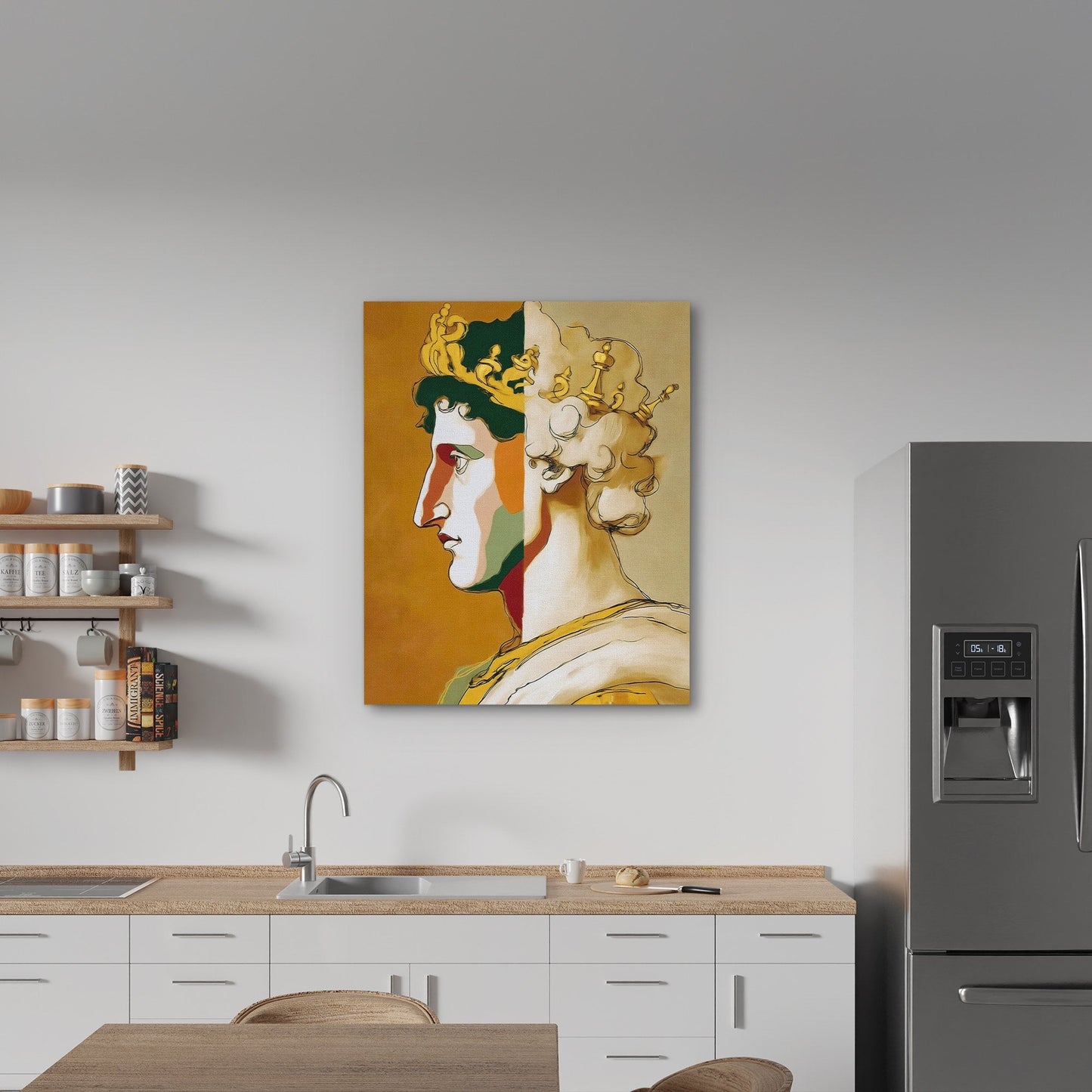 Classical Golden Profile - Luxury Wall Art
