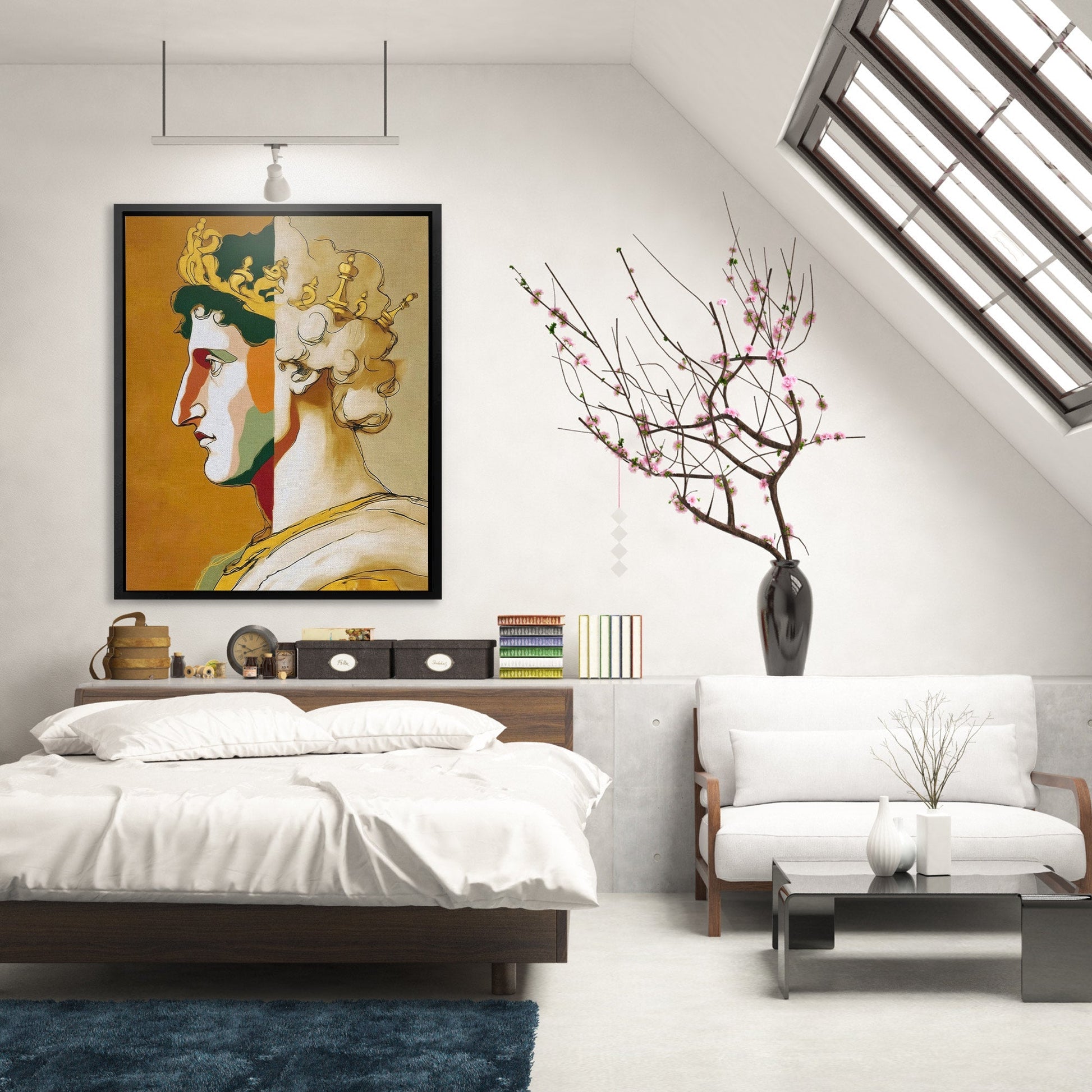 Classical Golden Profile - Luxury Wall Art