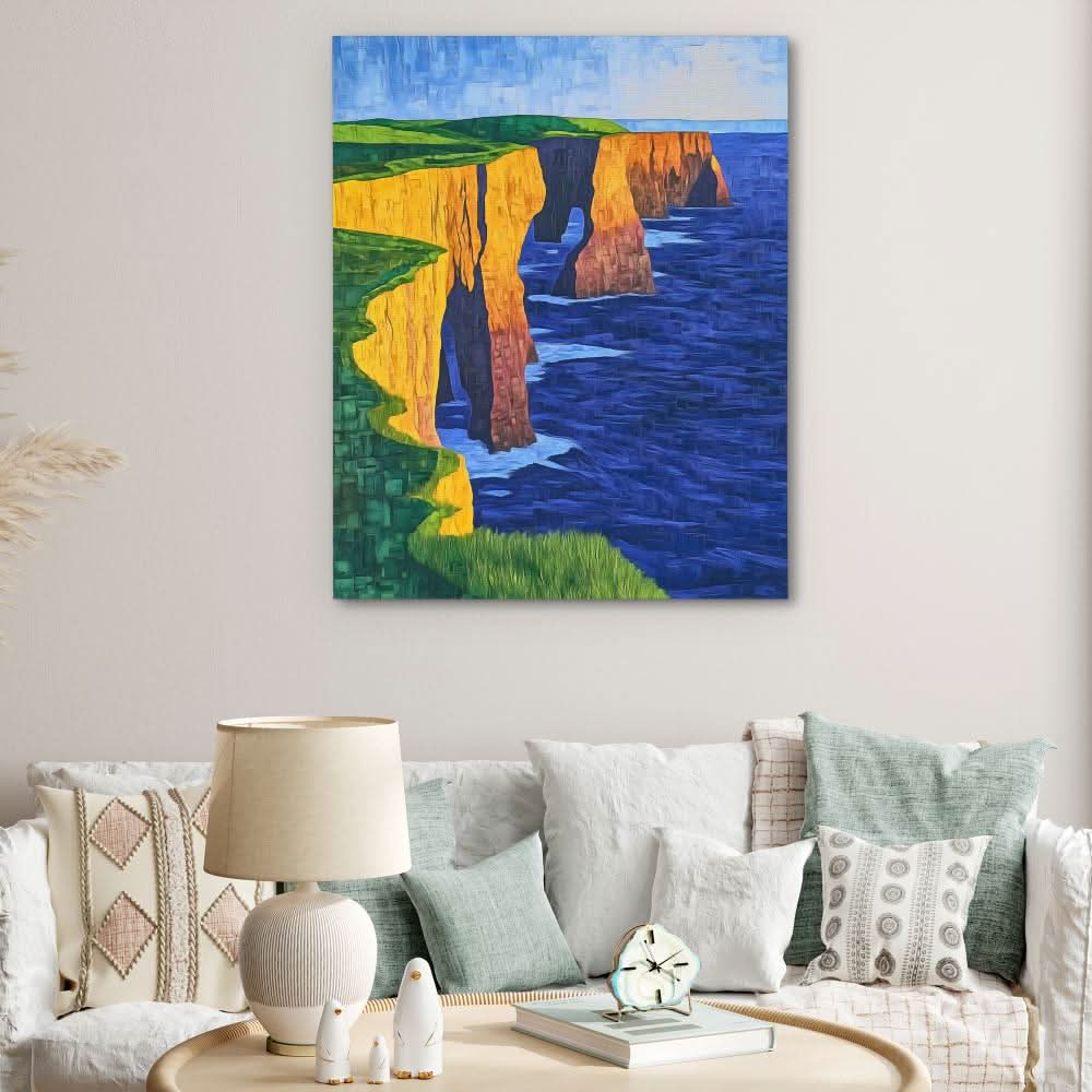 Cliffs of Serenity - Landscapes Wall Art in Black Frame