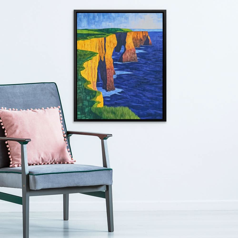 Cliffs of Serenity - Blue Landscapes Canvas Print