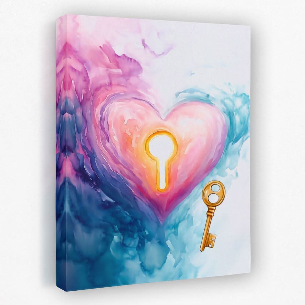 Cloud Drift Seal - Heart Canvas Wall Art