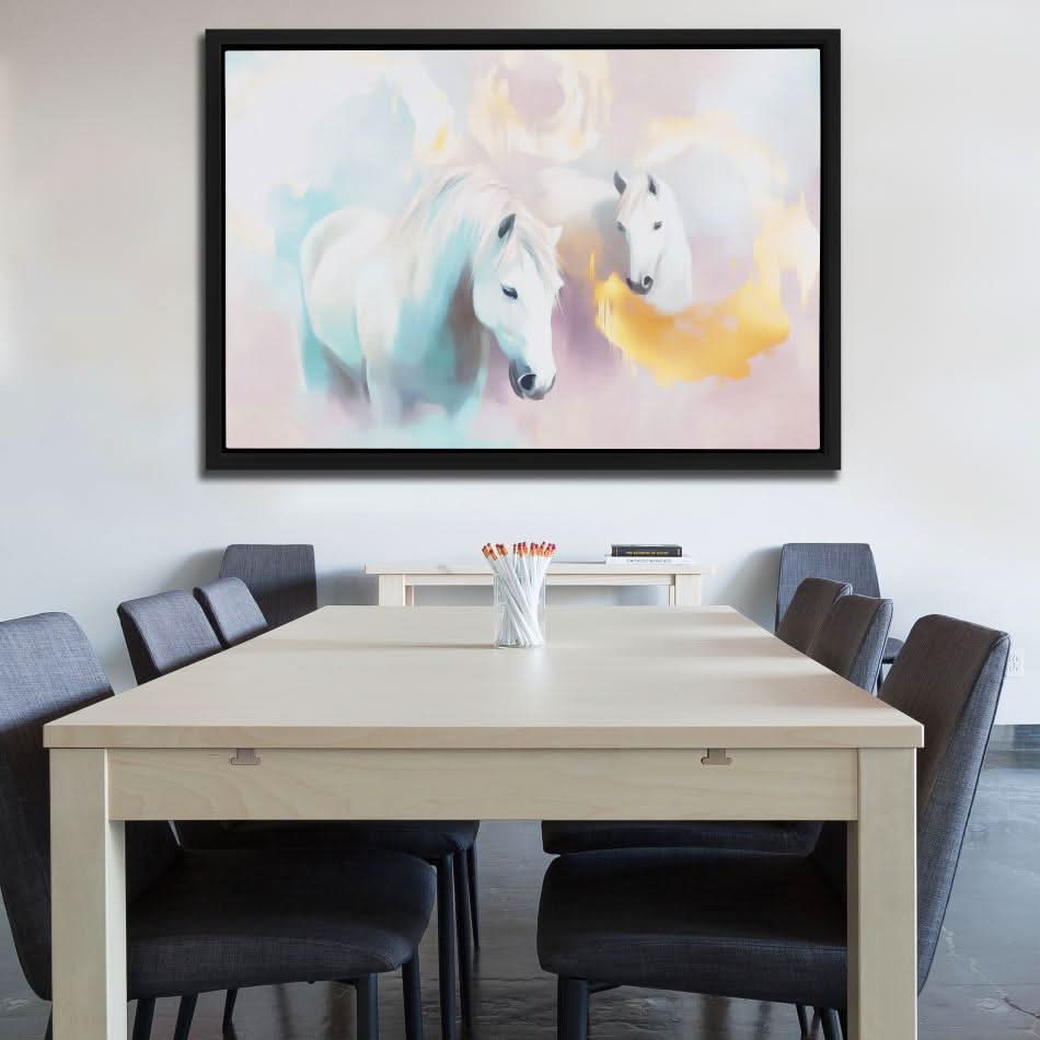 Cloudborne Stallions - Large Canvas Print