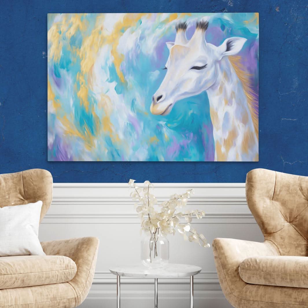 Cloudwalker Giraffe - Wall Art in Black Frame