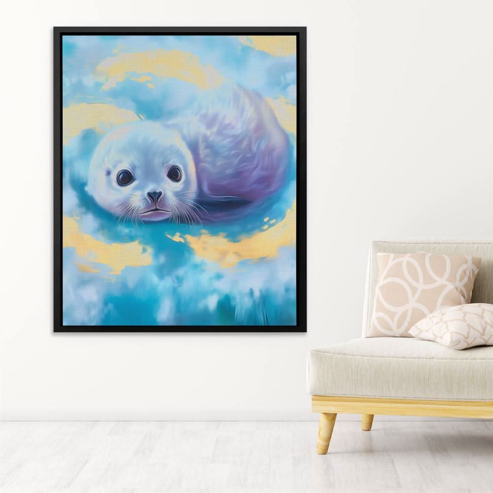 Cloudy Ocean Eyes - Blue Nature Canvas Print