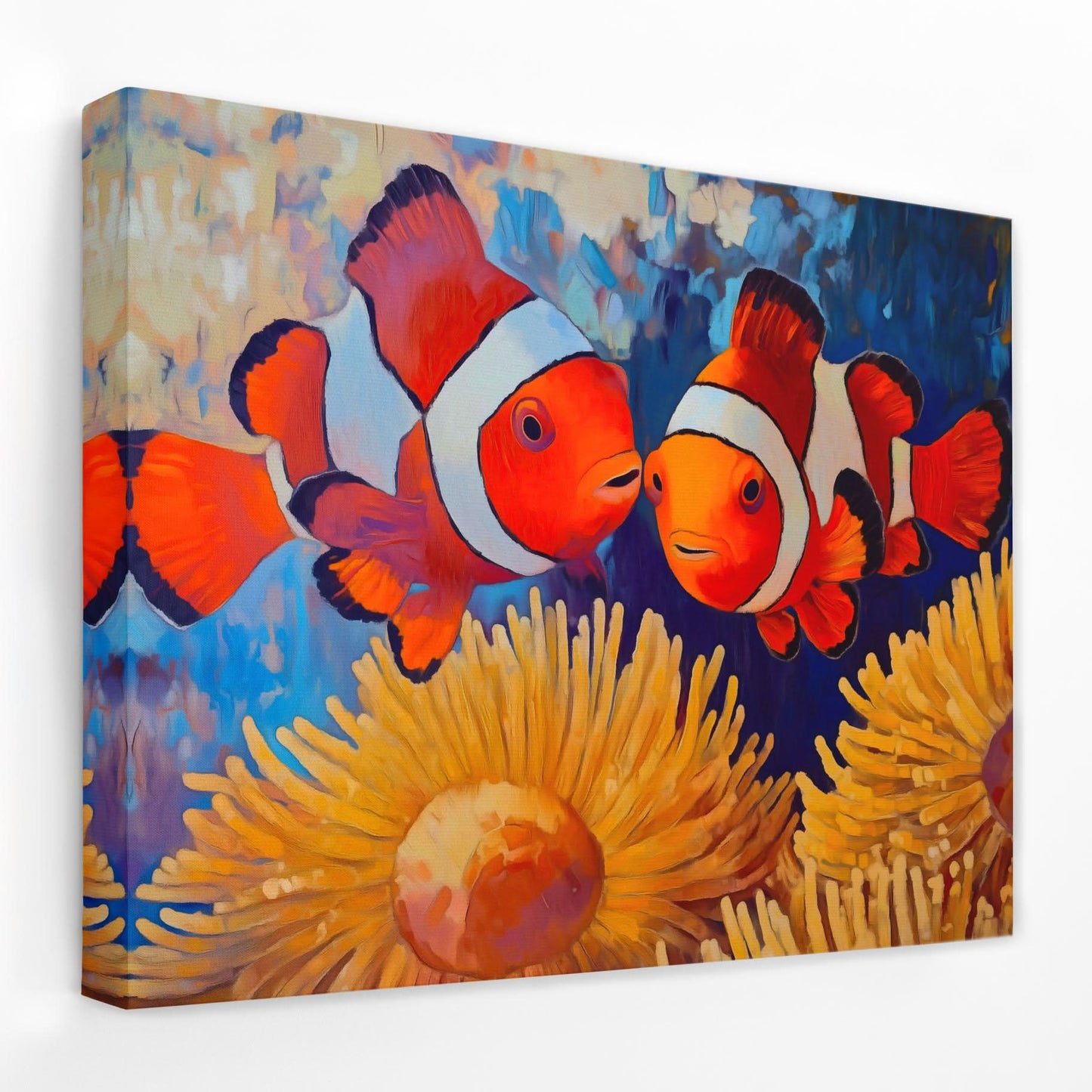 Clownfish Kiss - Beach House Canvas Wall Art