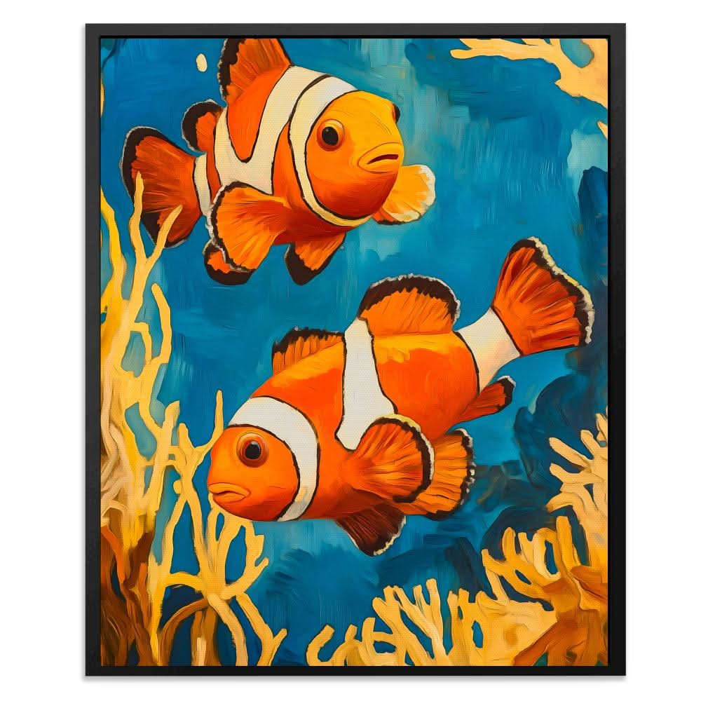 Clownfish Reef Wander - Large Canvas Print