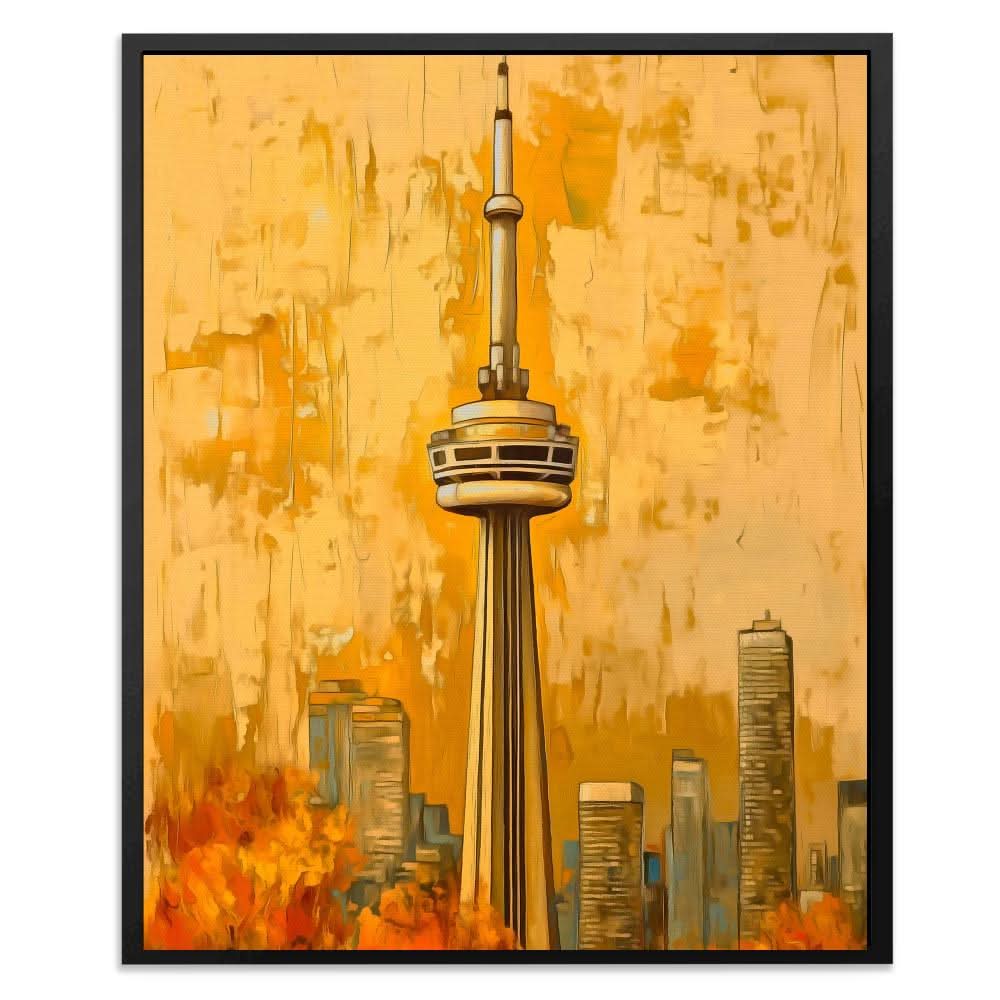 CN Tower in Fall Colors - Large Canvas Print