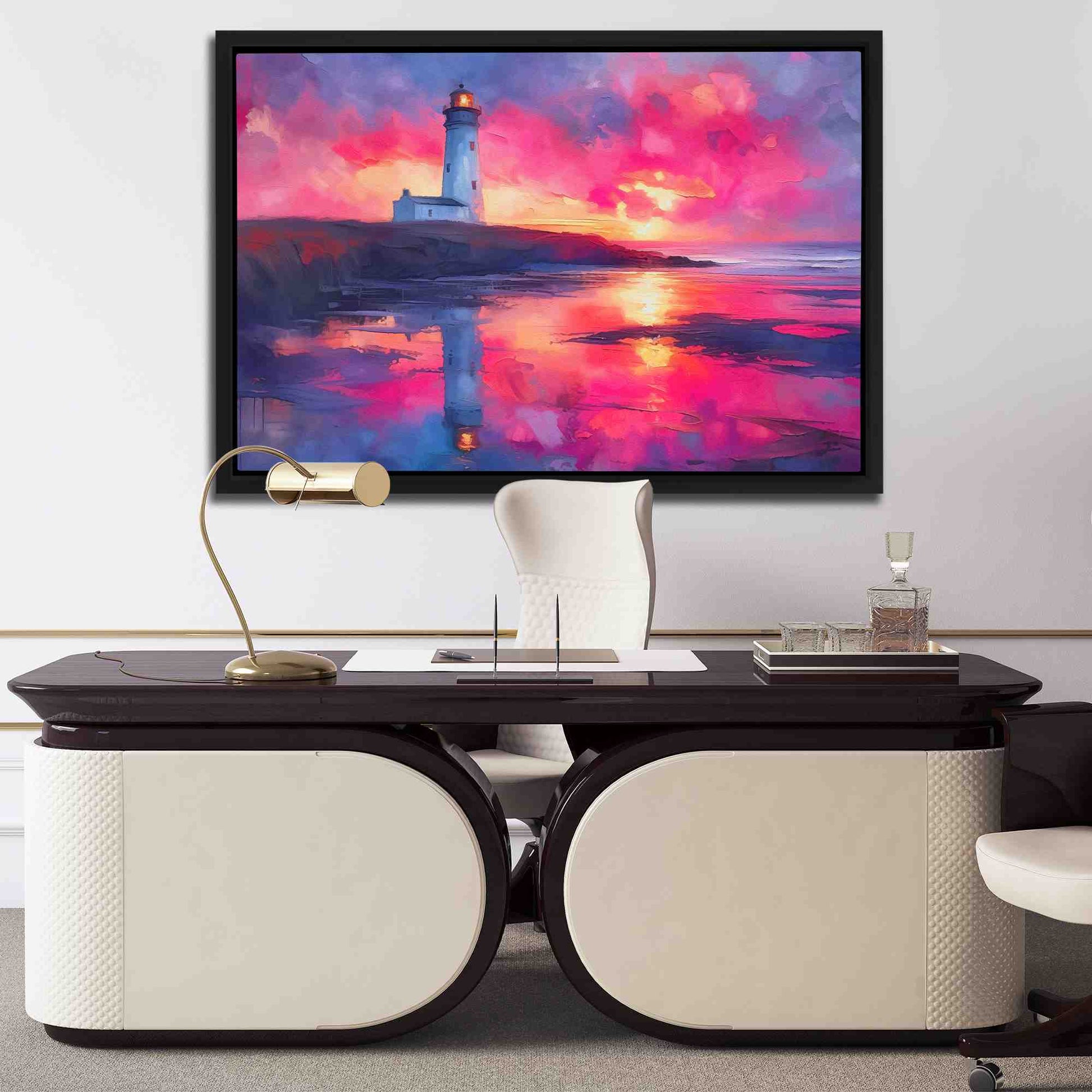 Coastal Beacon - Fuchsia Canvas Print