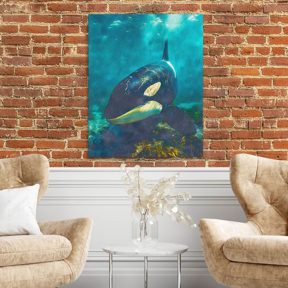Coastal Charm - Modern Wall Art in Black Frame