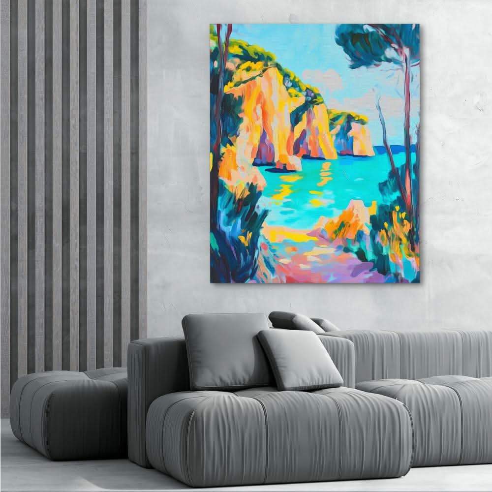 Coastal Color Burst - Colorful Wall Art for Living Room