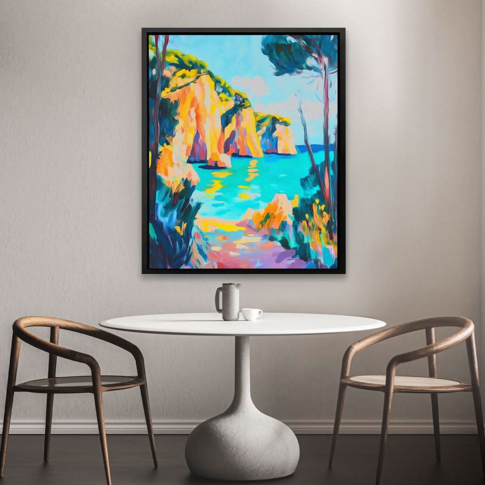 Coastal Color Burst - Landscapes Wall Art in Black Frame