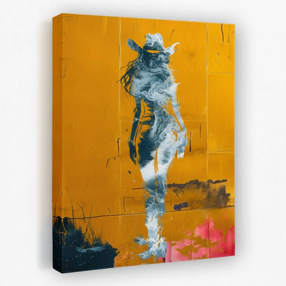 Coastal Cow Girl - Coastal Canvas Wall Art