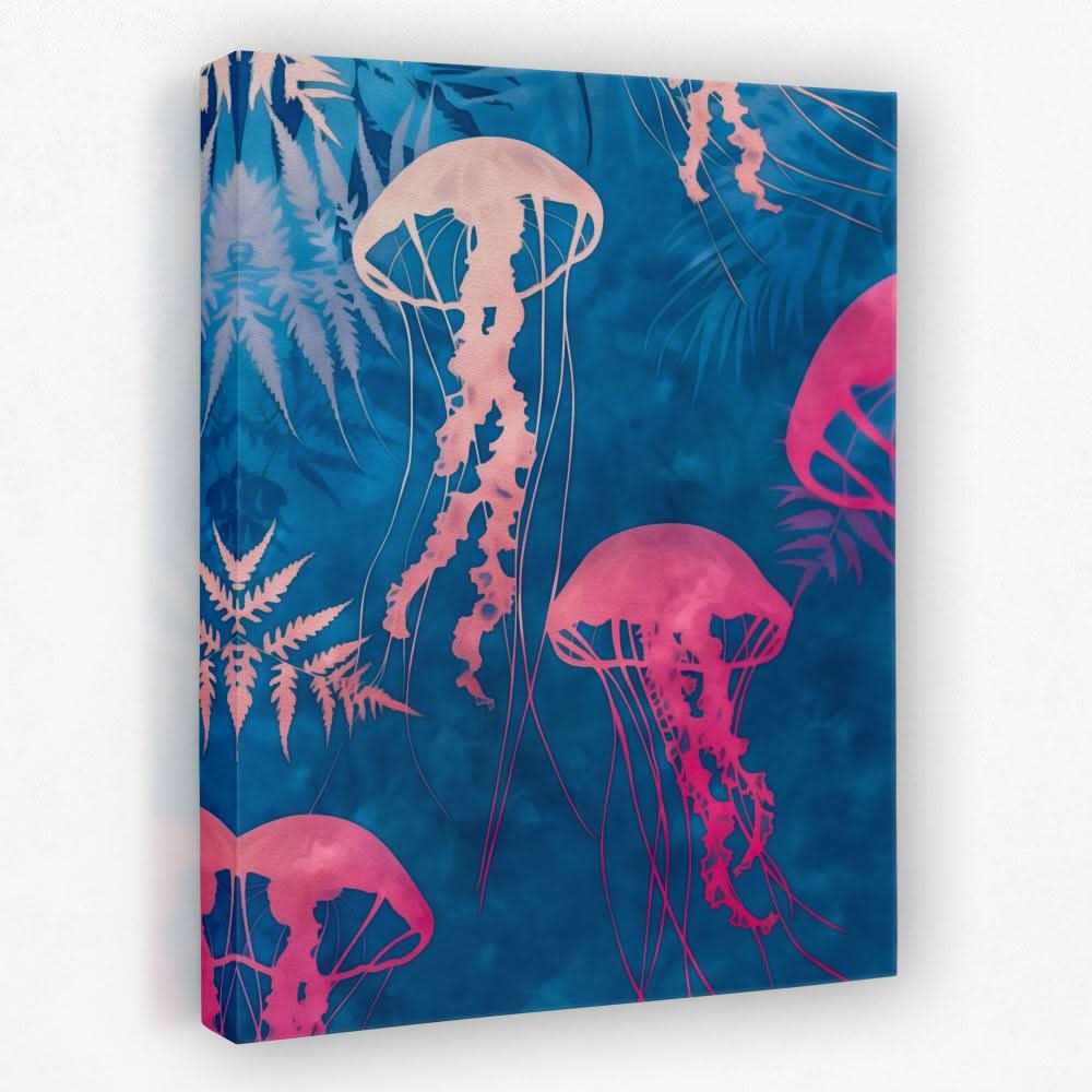 Coastal Jellies - Beach House Canvas Wall Art