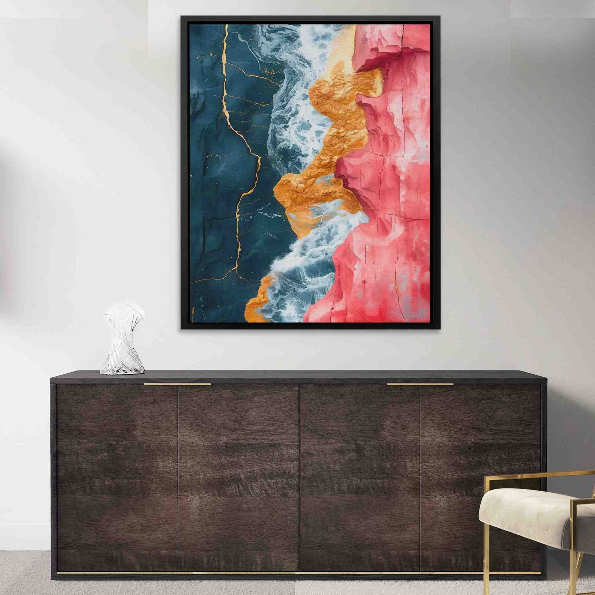 Coastal Layers - Large Abstract Canvas Print
