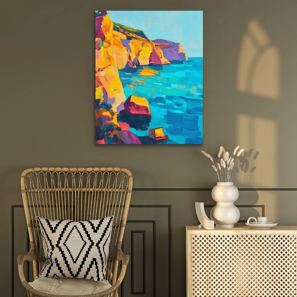 Coastal Sunset Rocks - Coastal Art for Kitchen