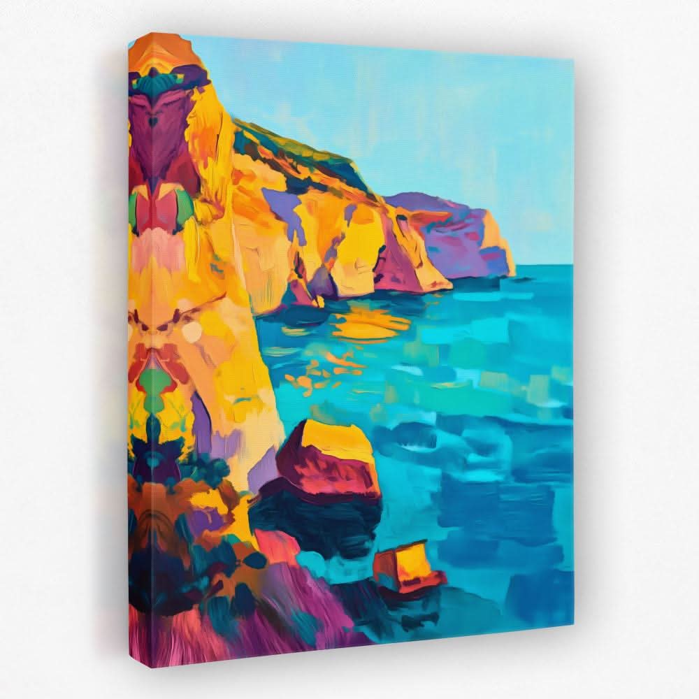 Coastal Sunset Rocks - Coastal Canvas Wall Art