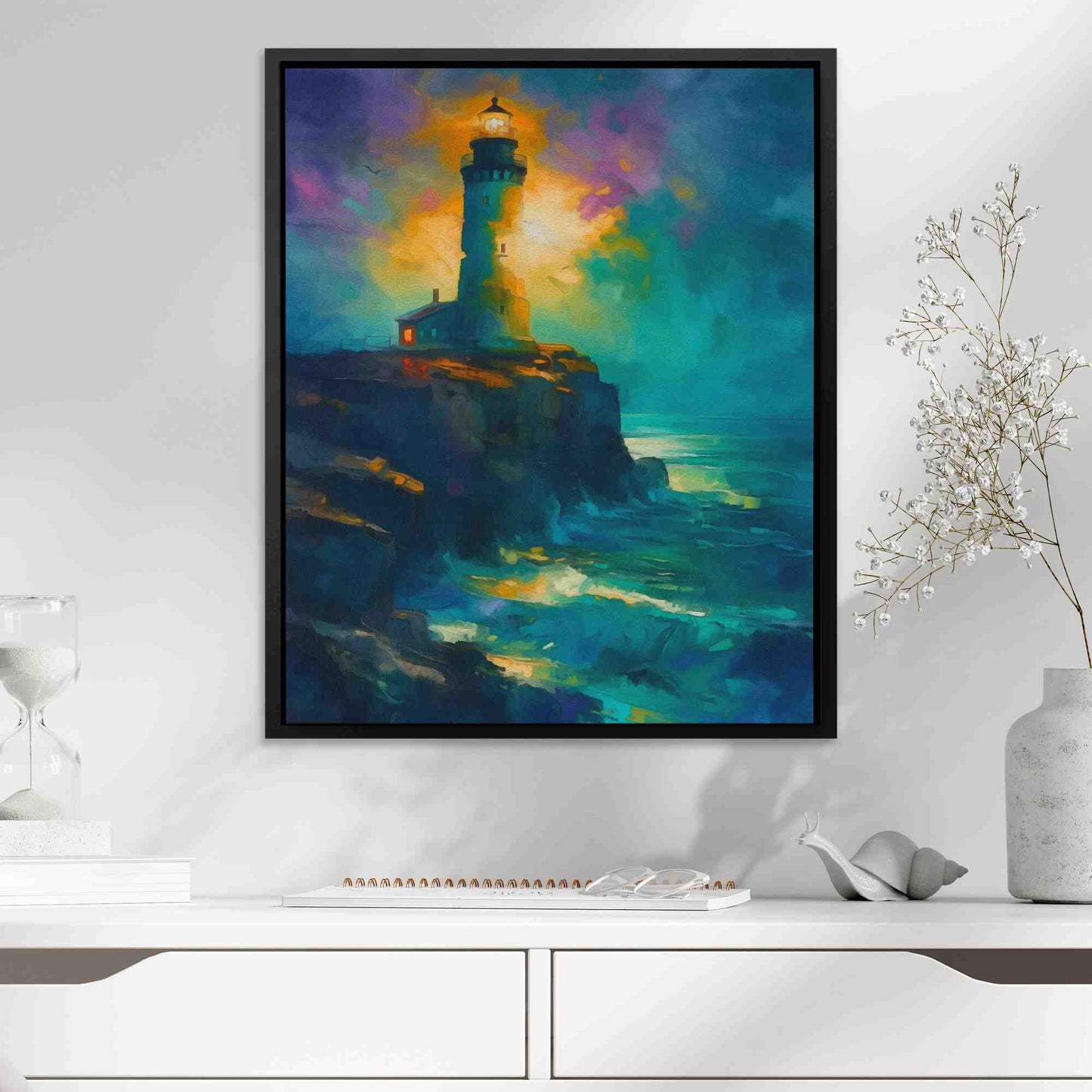 Coastline Viewer - Large Watercolor Canvas Print