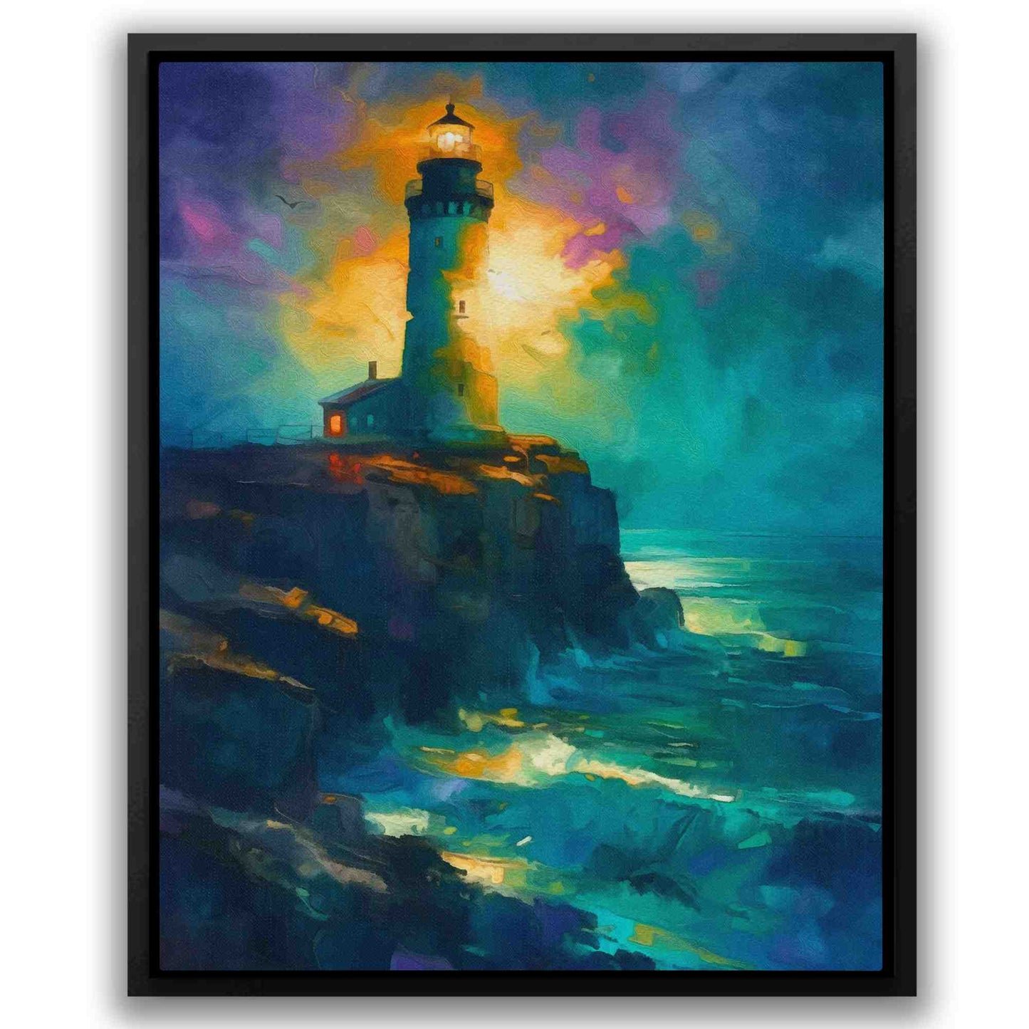 Coastline Viewer - Purple Jade Canvas Print