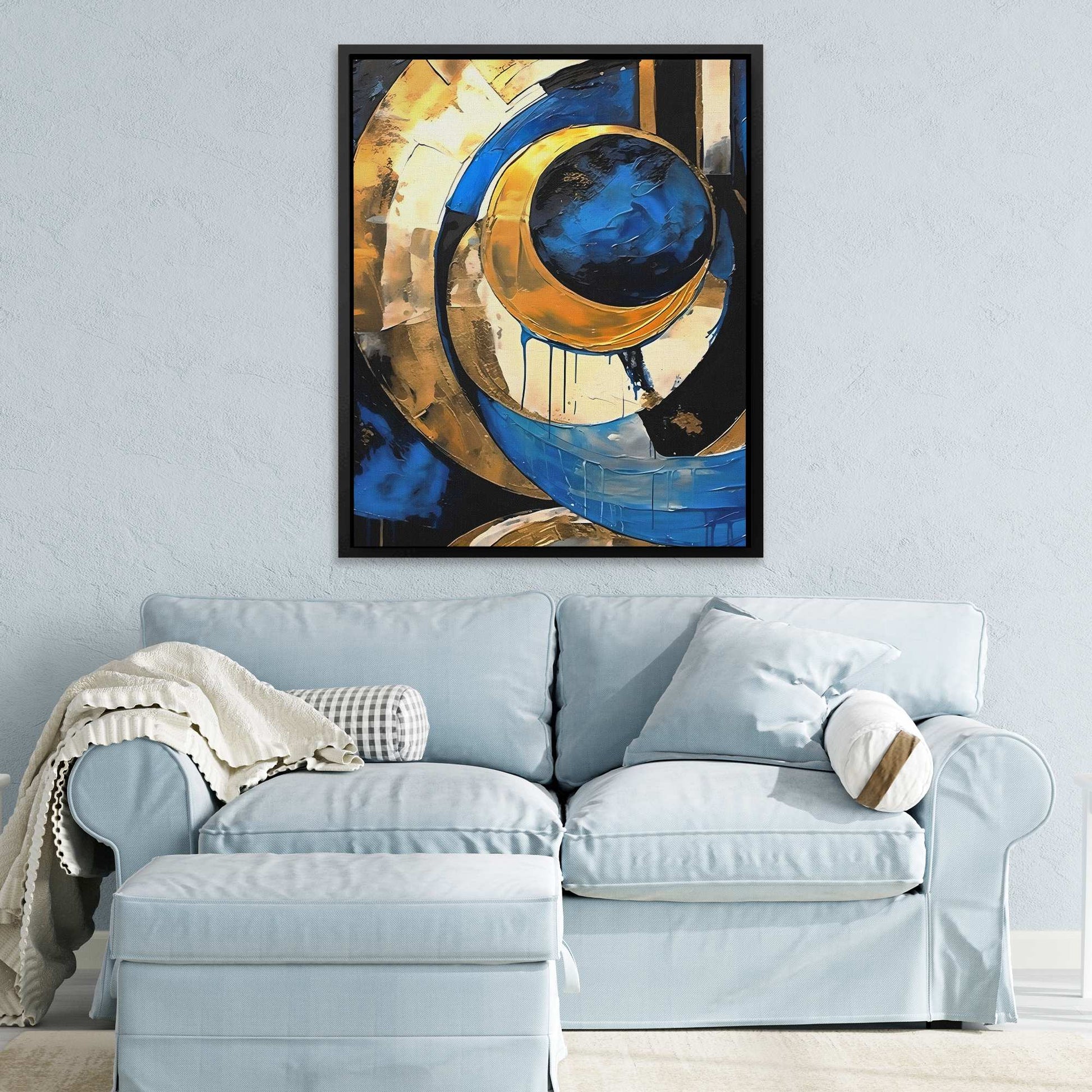 Cobalt Luxe - Black White Blue Art