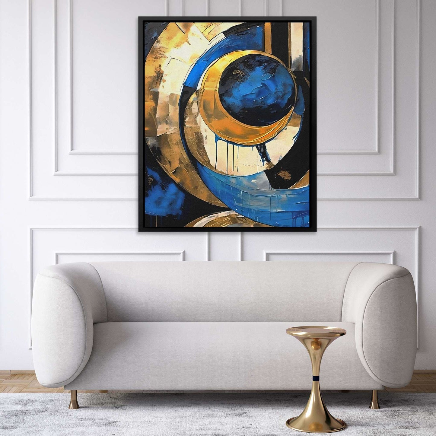 Cobalt Luxe - Black Cobalt Canvas Print