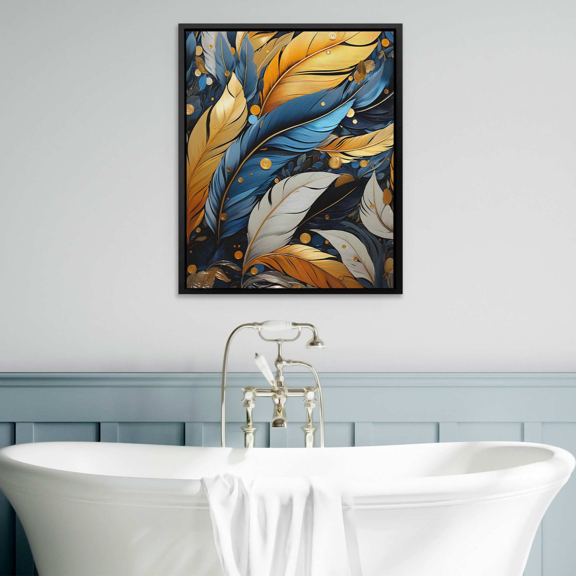 Cobalt Radiance - Large Abstract Canvas Print