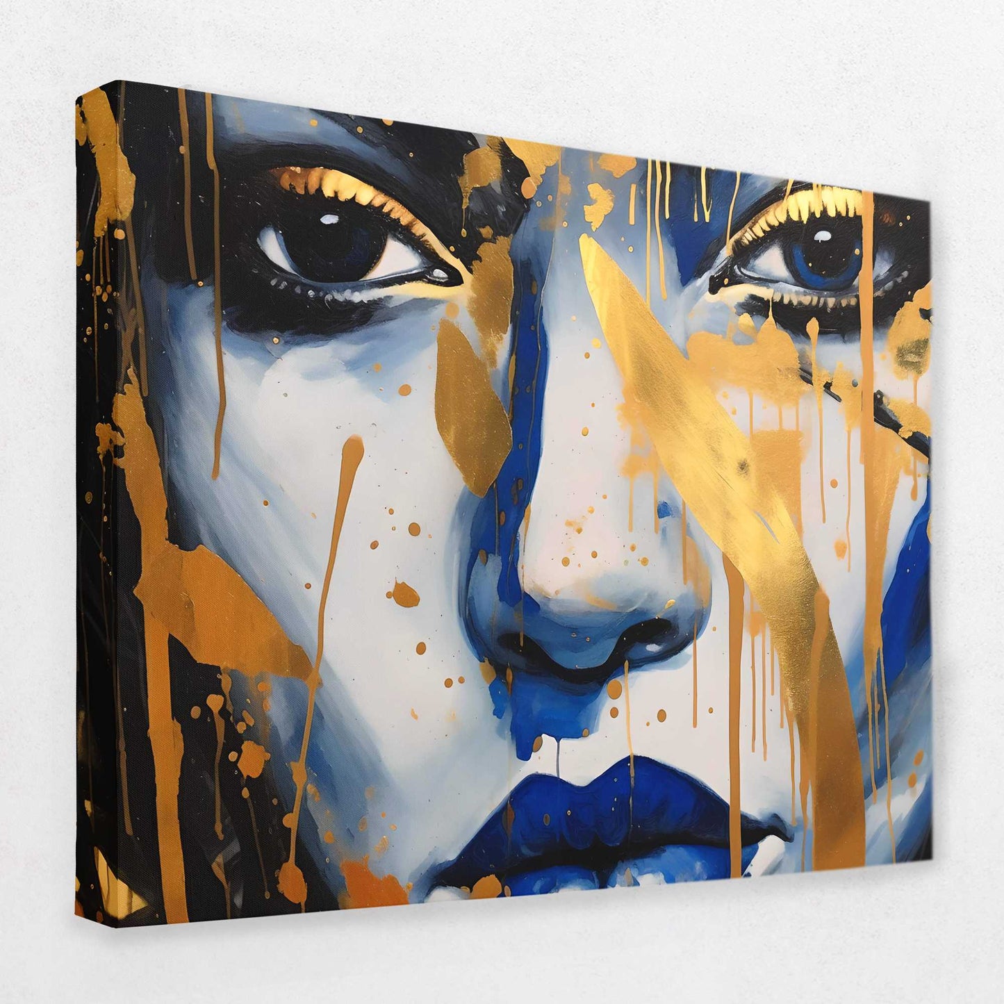 Cobalt Serenity - Blue Female Canvas Print