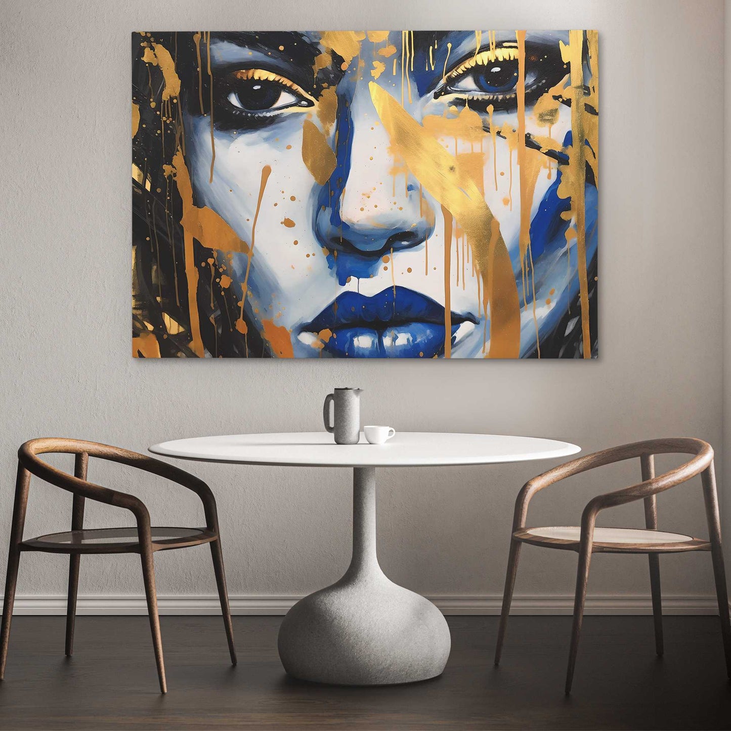 Cobalt Serenity - Abstract Blue Canvas Wall Art