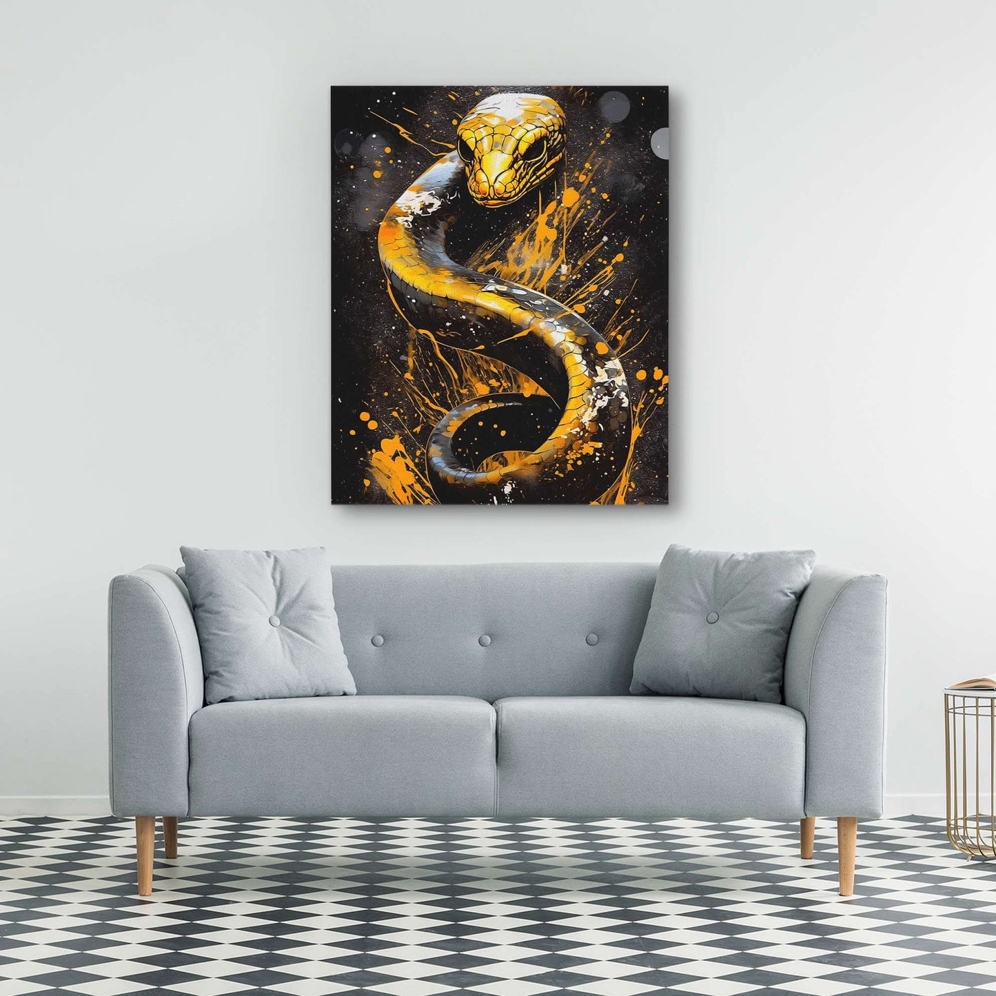 Cobra Shadows - Black Wall Art