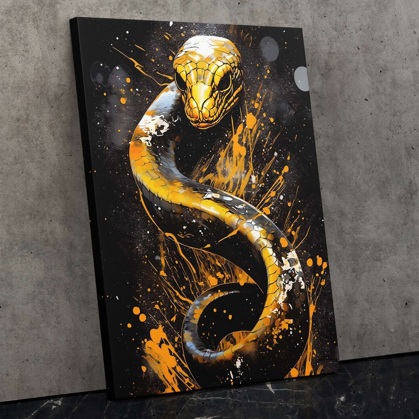 Cobra Shadows - Black Cobra Canvas Print