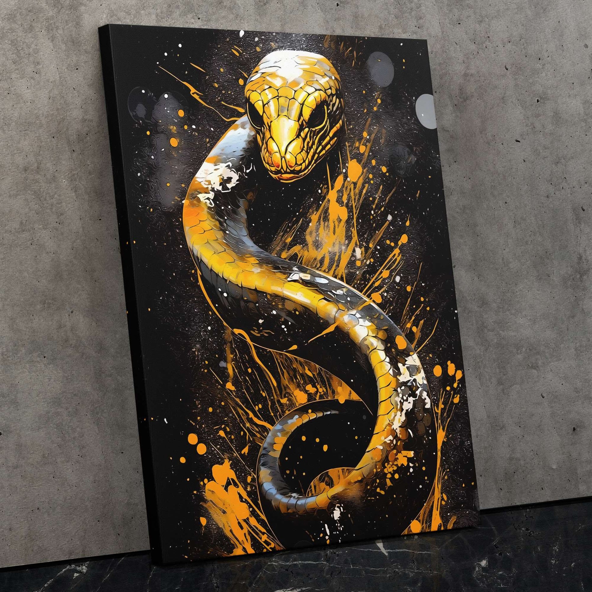 Cobra Shadows - Black Cobra Canvas Print