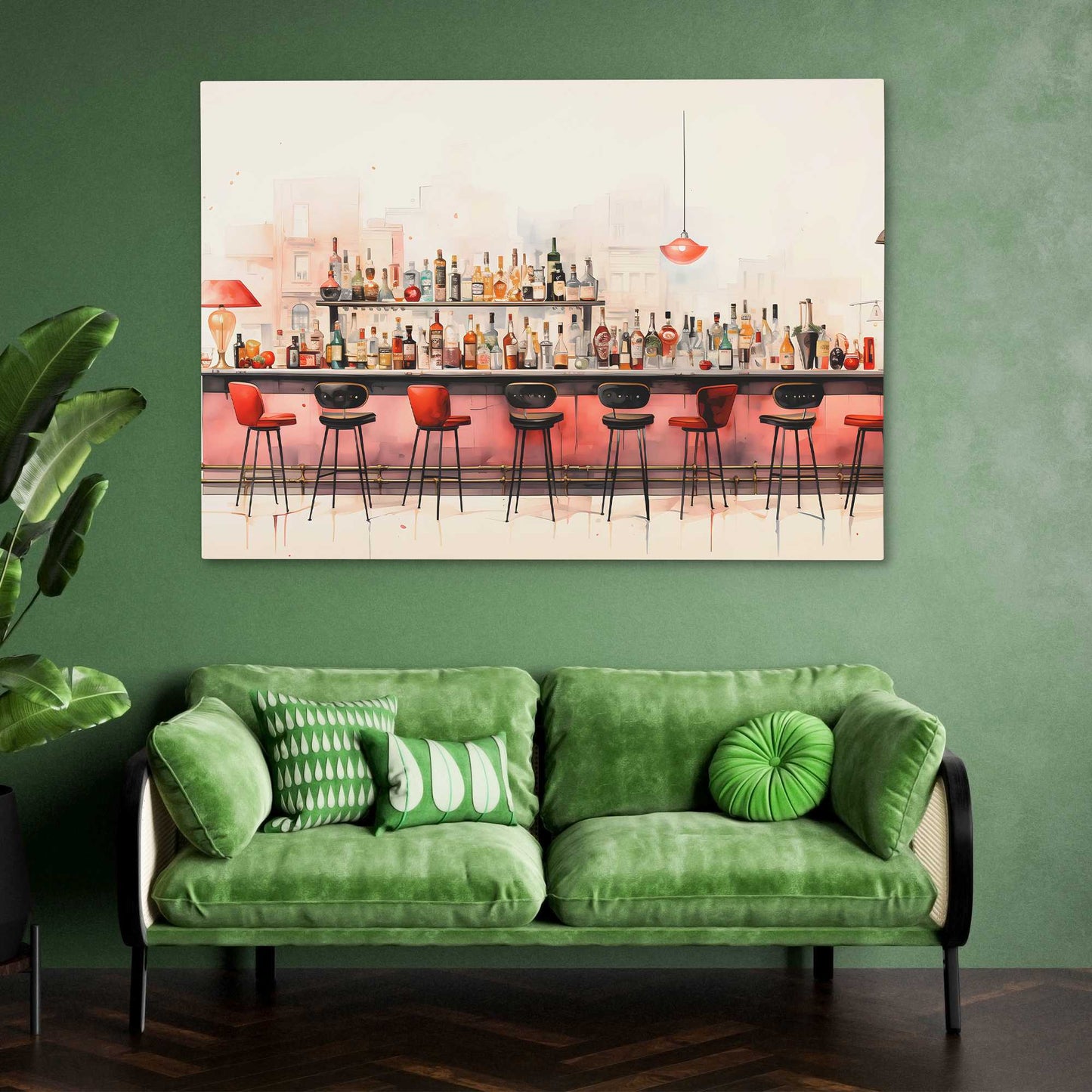 Cocktail Chronicles - Watercolor Wall Art in Black Frame