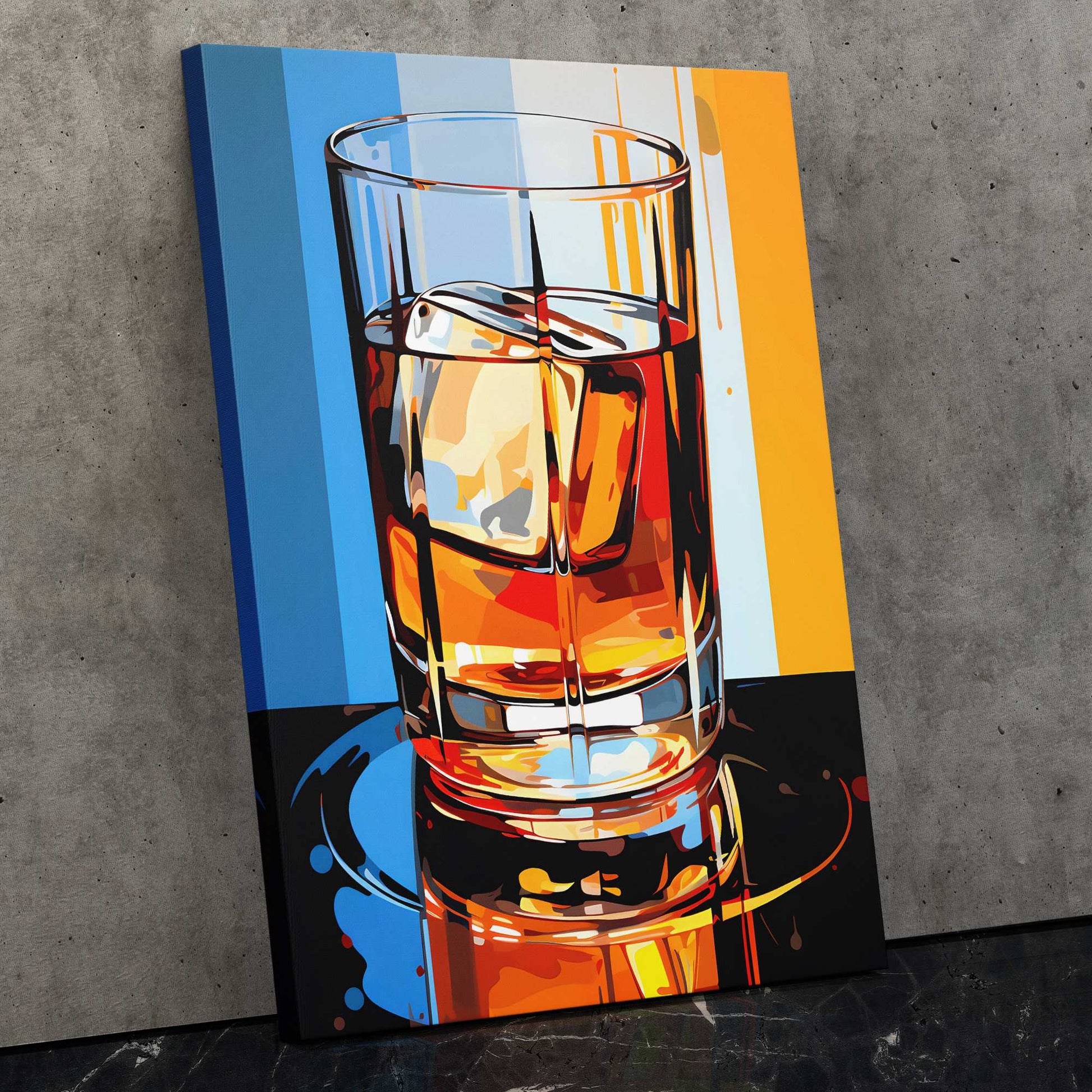Cocktail Reverie - Blue Cocktail Canvas Print