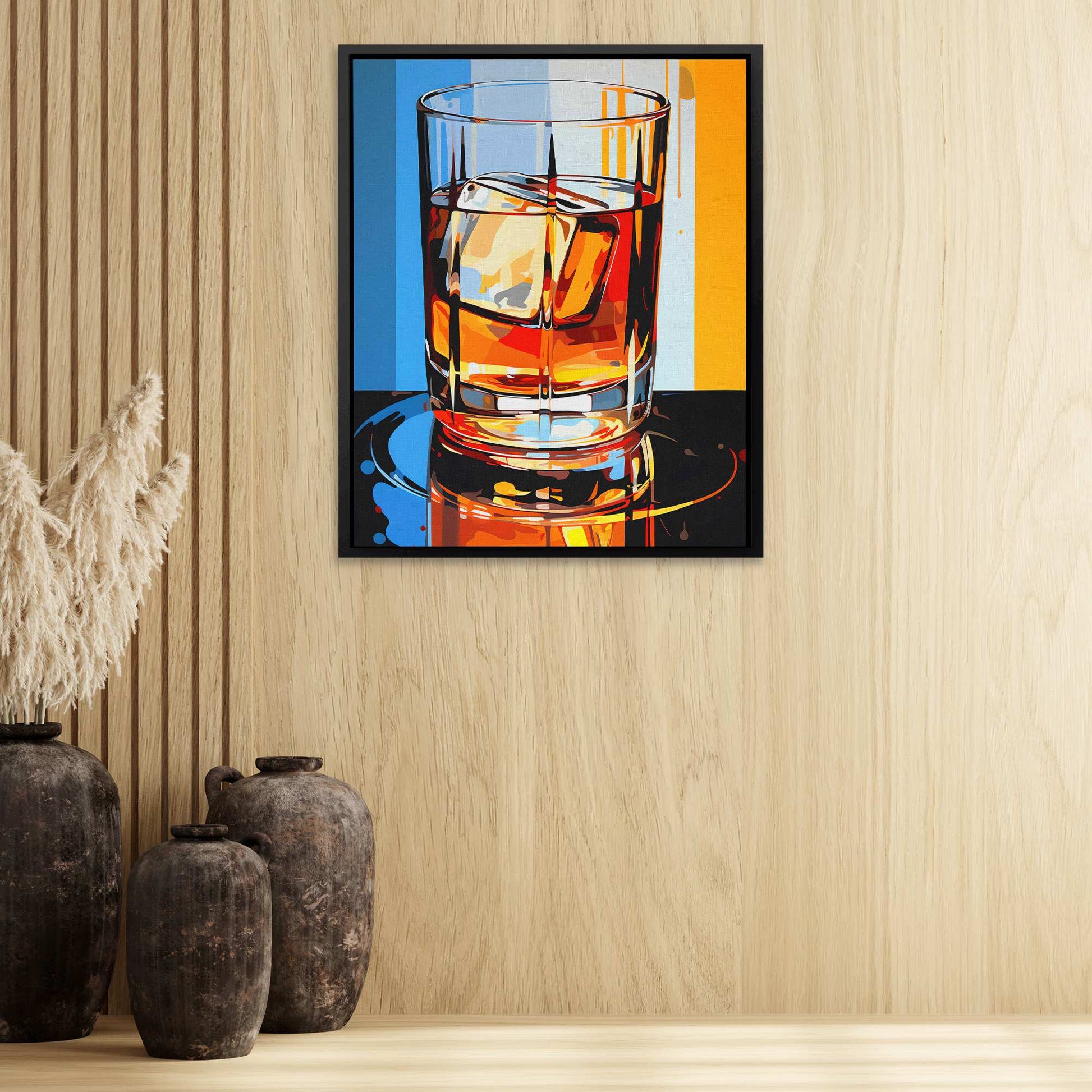Cocktail Reverie - Abstract Wall Art in Black Frame